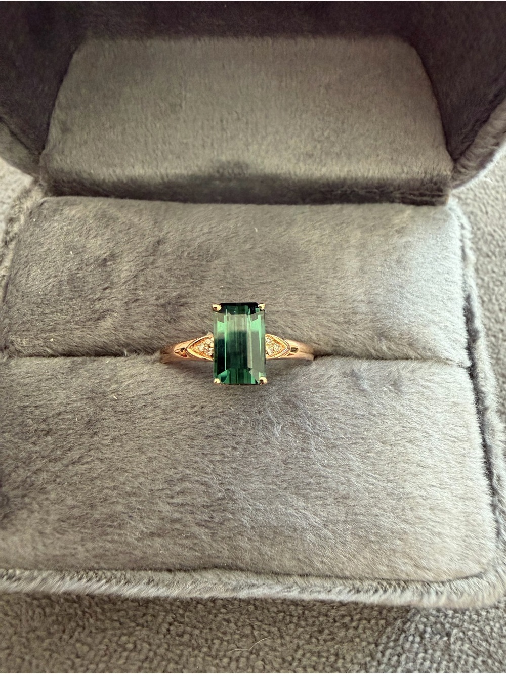 Tourmaline and Diamond 18k
